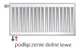 Grzejnik PURMO V 11 300x1800 dolny LEWY ANTRACYT