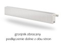 Grzejnik PURMO V 44 200x2300 dolny PLINT ANTRACYT