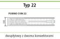 Grzejnik PURMO VM 22 500x1000 dolny ŚRODKOWY ANTRACYT