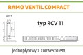 Grzejnik PURMO RAMO RCV11 400x3000 V 11 DOLNY Prawy