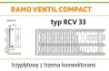 Grzejnik PURMO RAMO RCV33 600x1000 V 33 Prawy ANTRACYT