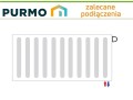 Grzejnik PURMO PLAN PŁASKI FCV11 600x1200 V 11 DOLNY Prawy