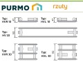 Grzejnik PURMO HV 300x600 HIGIENICZNY DOLNY LEWY V 10