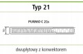 Grzejnik PURMO C 21 550x1400 boczny CZARNY RAL