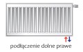 Grzejnik PURMO V 11 900x600 dolny PRAWY ANTRACYT