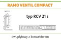 Grzejnik PURMO RAMO RCV21 400x500 V 21 Prawy ANTRACYT