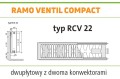 Grzejnik PURMO RAMO RCV22 500x1600 V 22 Prawy ANTRACYT