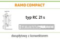 Grzejnik PURMO RAMO RC21 600x1000 C 21 Boczny SZARY