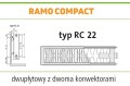 Grzejnik PURMO RAMO RC22 900x1400 C 22 Boczny SZARY